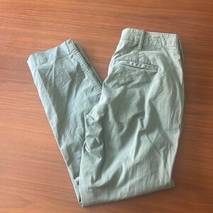 Gap Green Khaki High Rise Crop Pants